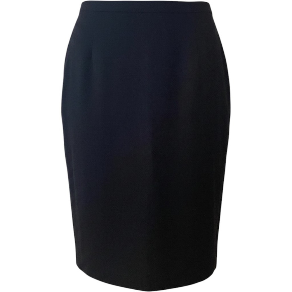 Eileen Fisher Midi Skirt Black Linen Rayon Blend Women's Size M summer capsule